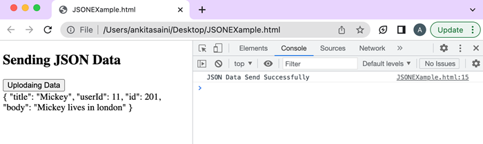 Send JSON Data