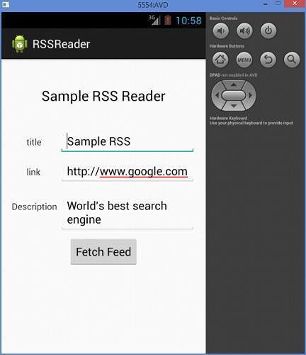 Android RSS Reader Tutorial