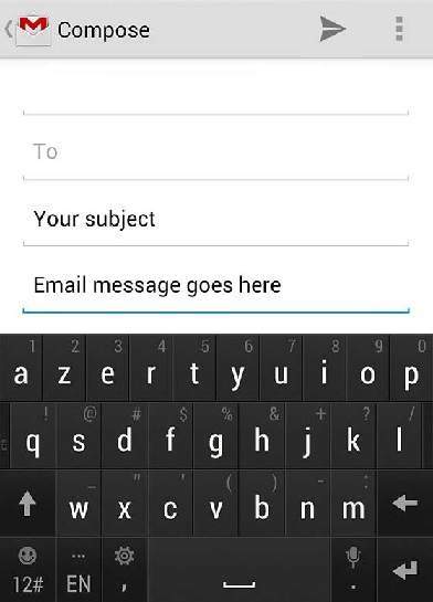 Android Mobile Gmail Screen