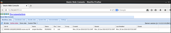 Oozie Web Console