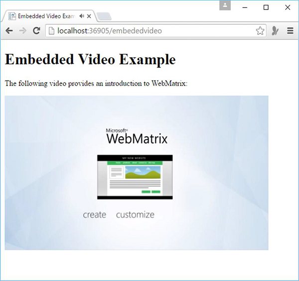 Embedded Video Example