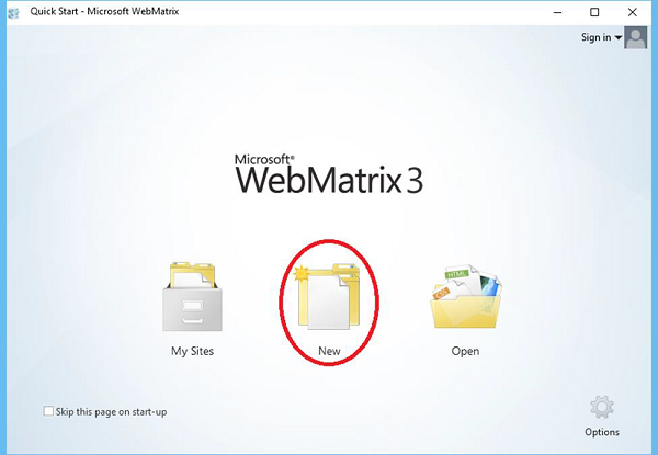 Project WebMatrix