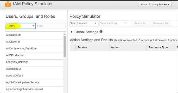 IAM Policy Simulator