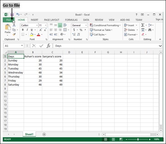 Open Excel File
