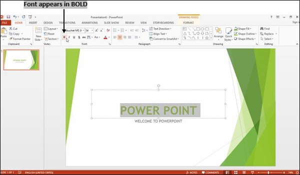 Powerpoint Bold Text 