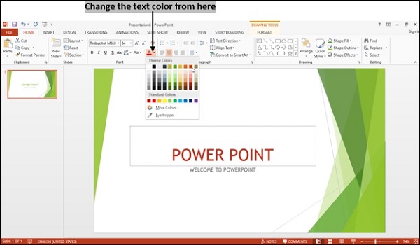 Powerpoint Text Color