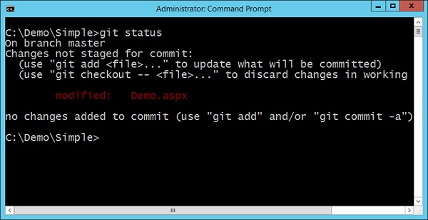 Git Status Command