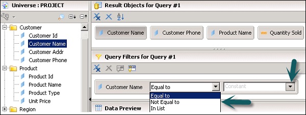 Query Filter Condition
