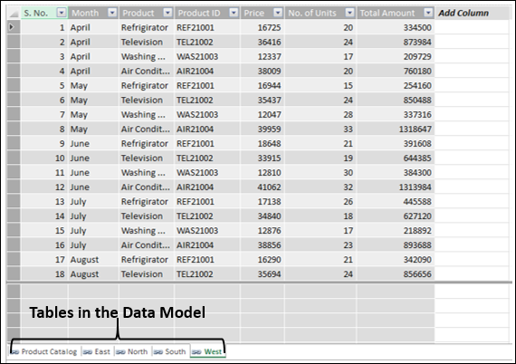 Excel Data Window