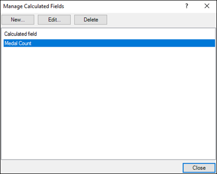 Changing a Calculated Field in the Manage Calculated Fields
