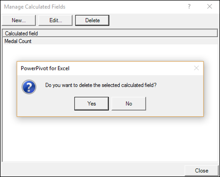 Manage Calculated Fields Dialog