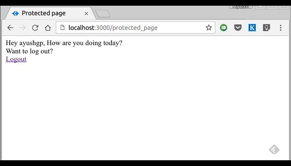 Protected page