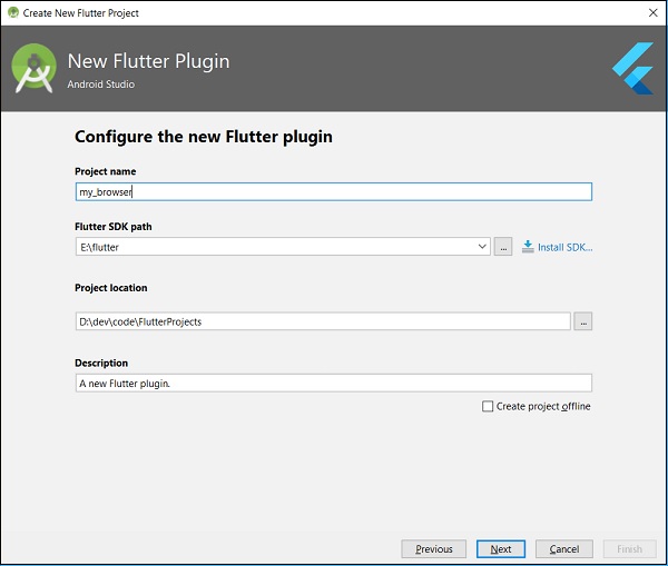 Configure New Flutter Plugin