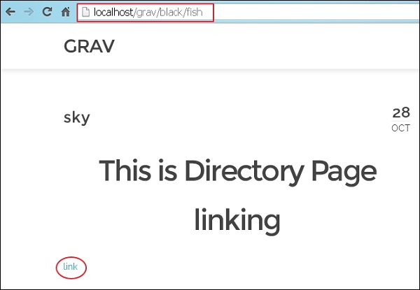 Grav Page Linking