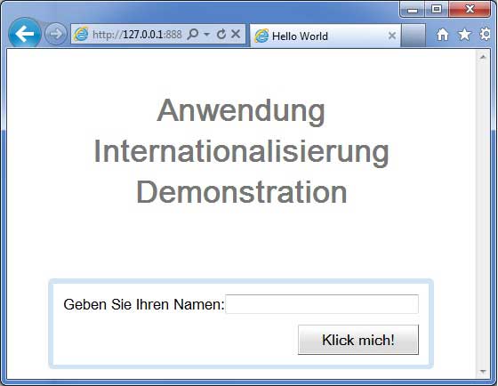 GWT Internationalization Demo