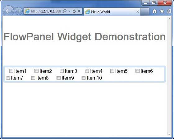 GWT FlowPanel Widget