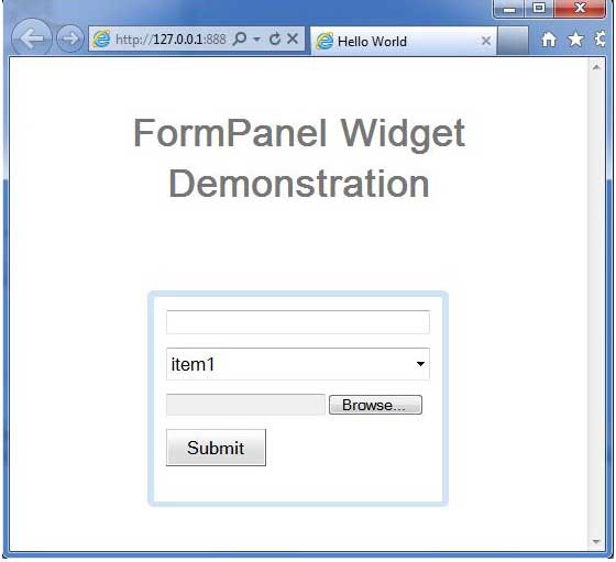 GWT FormPanel Widget