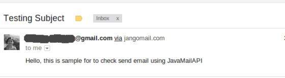 JavaMail API Send Email
