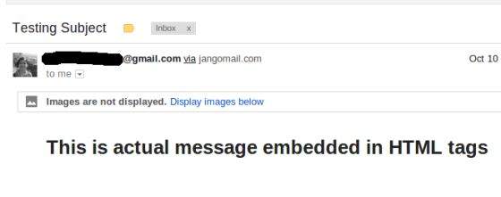 JavaMail API Send HTML Email