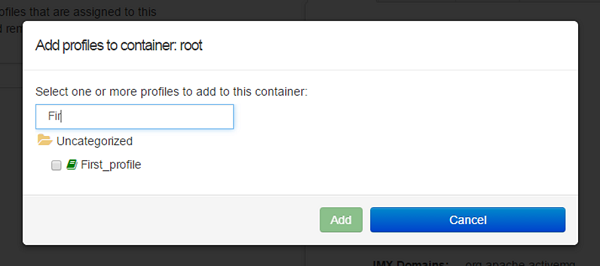 Add Profile to Container