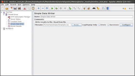 Monitor Simple Data Writer