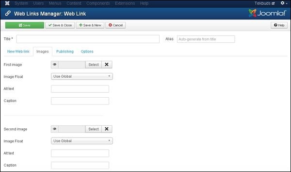 Joomla Adding Weblinks