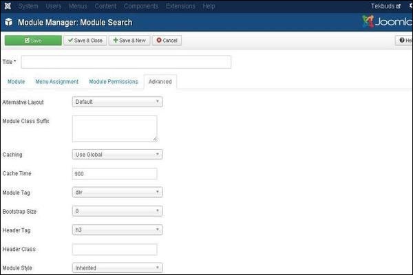 Joomla Search Module