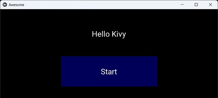 Kivy Animation Start