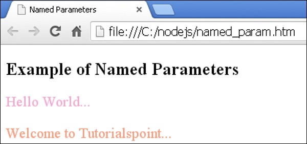 Named Parameters