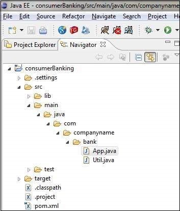 maven project in Eclipse.