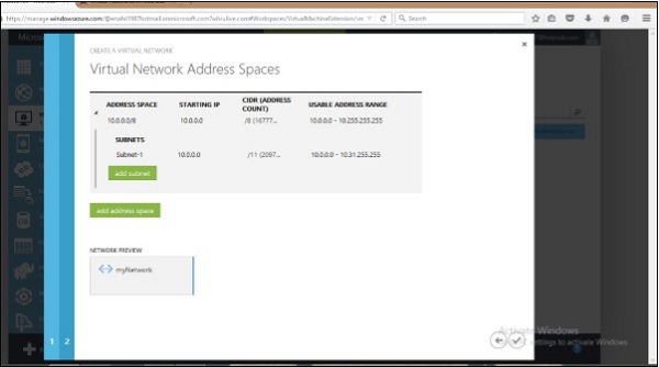 Virtual Network Address
