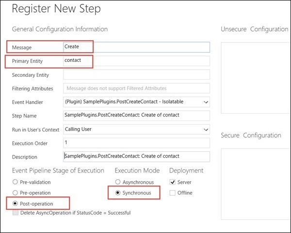 Mscrm Plugin Step Register New Step Details 