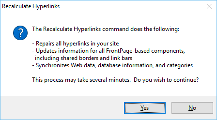 Recalculate Hyperlinks Command