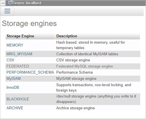 Storage Engines