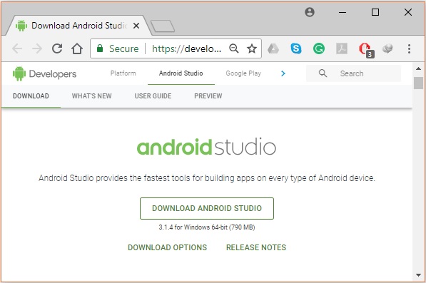Environment Android Studio