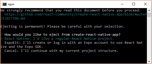 Environment Eject Command