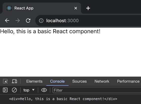basic react component