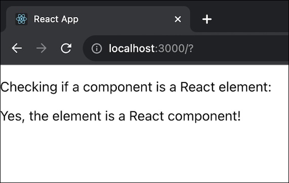 checking react component