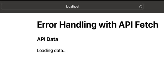 error handling with api fetch