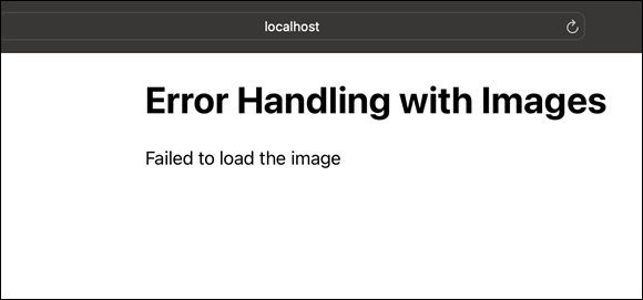 error handling with images