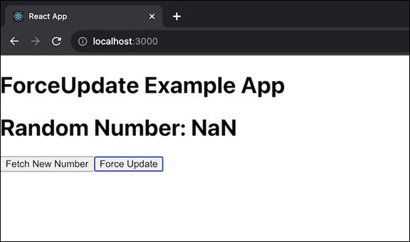 forceupdate example
