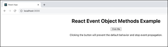 react event object methods