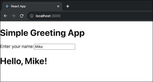 simple greeting app