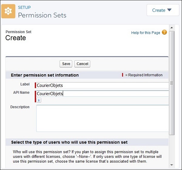 Create Permission Set
