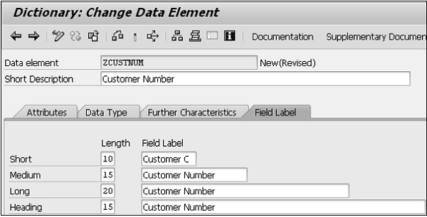 Change Data Element