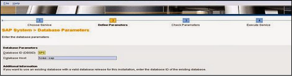 SAP Database Parameters
