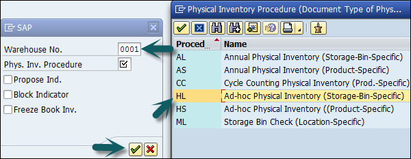 Physical Inventory Procedure
