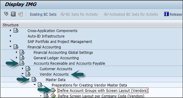 Account Groups screen layout