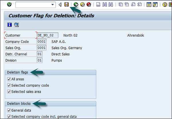 Selecting Deletion Flag