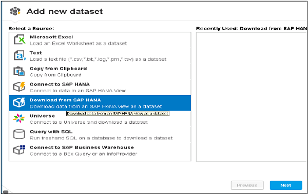 Download From Sap Hana Step1